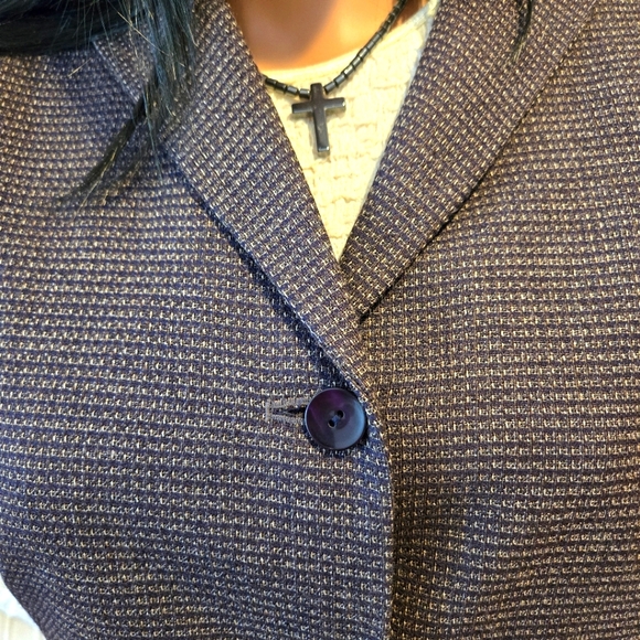 Vintage Jones Wear Woman's Purple Tweed Suit, Size 12 - Picture 2 of 8